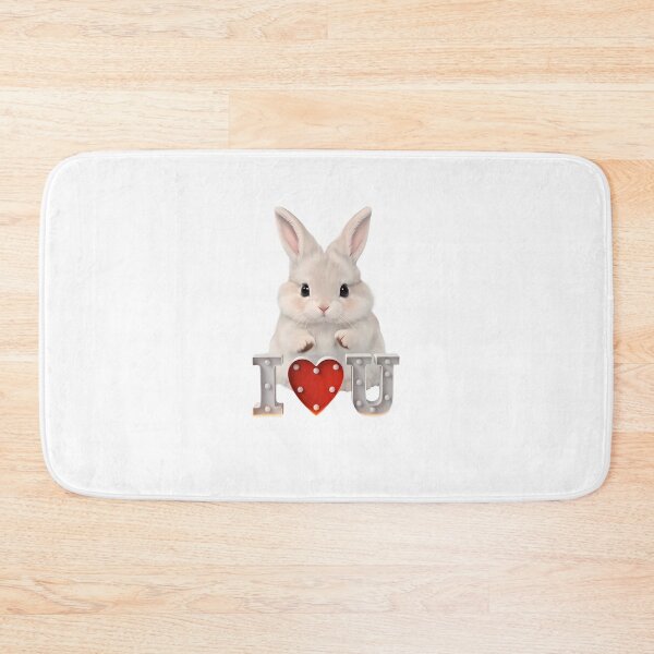 Item preview, Cute Bunny I Love You Marquee Lights - Romantic Redbubble Sticker Design designed and sold by lovelistivkaa.