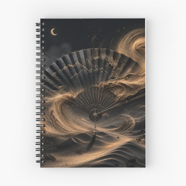 Item preview, Dark Desert Fan Art | Sand Storm Fantasy Aesthetic | Mystical Black & Gold Japanese Style Design designed and sold by Sticleg.