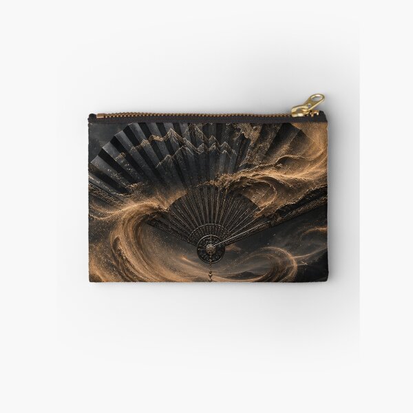 Item preview, Dark Desert Fan Art | Sand Storm Fantasy Aesthetic | Mystical Black & Gold Japanese Style Design designed and sold by Sticleg.