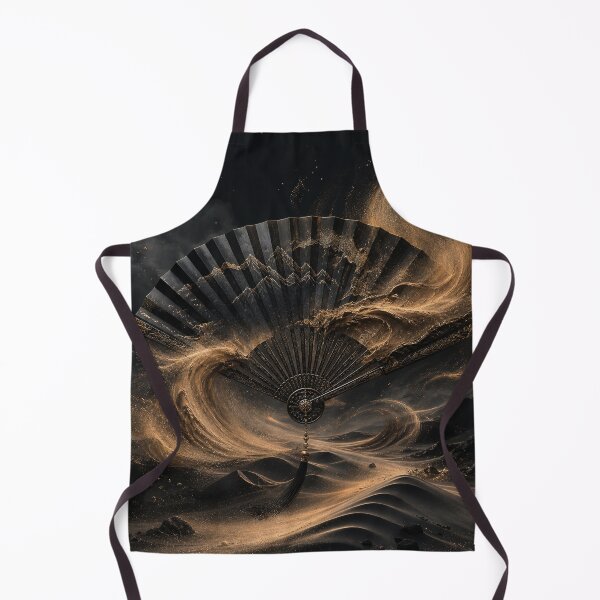 Item preview, Dark Desert Fan Art | Sand Storm Fantasy Aesthetic | Mystical Black & Gold Japanese Style Design designed and sold by Sticleg.