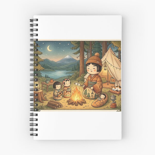 Item preview, Starry Night Kokeshi Camp: A Cozy Mountain Retreat designed and sold by Kokeshidreams.