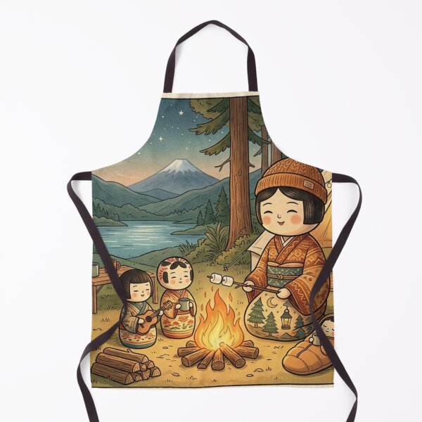 Item preview, Starry Night Kokeshi Camp: A Cozy Mountain Retreat designed and sold by Kokeshidreams.