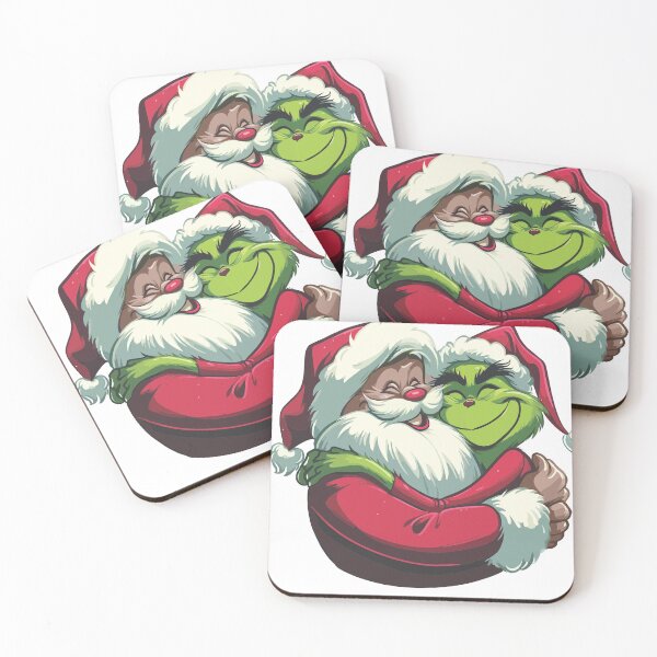 Item preview, Heartwarming Hug: Grinch and Father Christmas  designed and sold by NerdiPop.