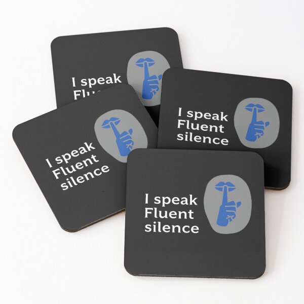 Item preview, I Speak Fluent Silence Funny Introvert Quote designed and sold by artlife4.