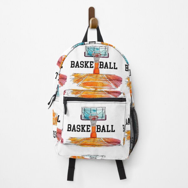 Item preview, Basketball Hoop and Court Artistic Watercolor Illustration designed and sold by DesignArtist.ia.