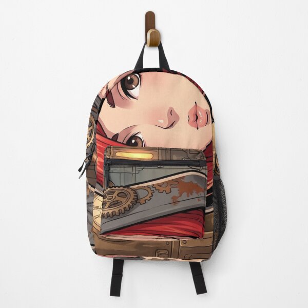 Item preview, Steampunk Anime Girl in Hoodie with Red Hair designed and sold by Vyxorea.