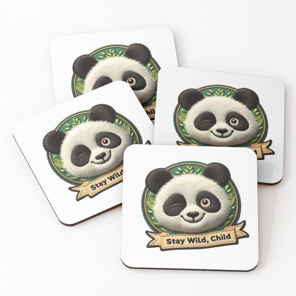 Item preview, Cute Winking Panda Stay Wild Child Sticker designed and sold by Radhamadhaba Pattachitra Vibes”.