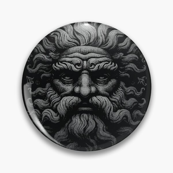 Item preview, Gorgeous face of wise dark God with beard and gold 127sm designed and sold by 127sm.