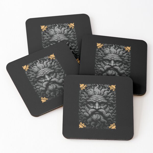 Item preview, Gorgeous face of wise dark God with beard and gold 127sm designed and sold by 127sm.