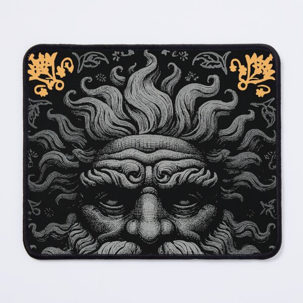 Item preview, Gorgeous face of wise dark God with beard and gold 127sm designed and sold by 127sm.