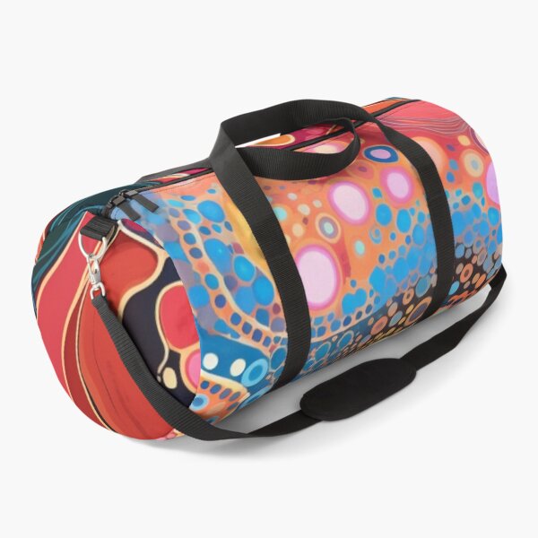 Item preview, Aboriginal Inspired Dot Art - Vibrant Colorful Wavy Pattern designed and sold by GrinGalore.