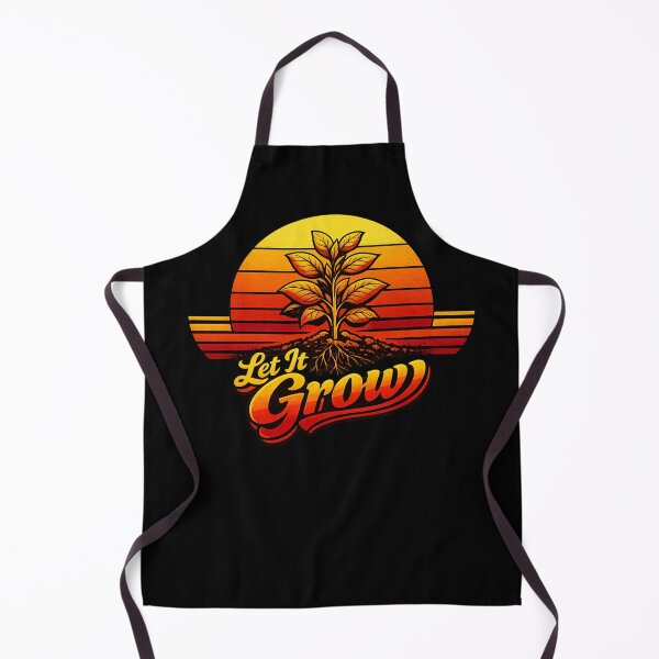 Item preview, Let It Grow Retro Sunset Plant – Growth Mindset Botanical Aesthetic, Vintage 70s Nature Quote designed and sold by Ladys-Gents.