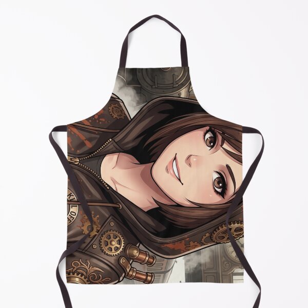 Item preview, Steampunk Adventurer in Leather Hoodie at Train Station designed and sold by Vyxorea.