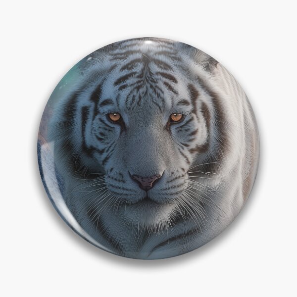 Item preview, White Tiger Northern Lights Ice Landscape Motif designed and sold by drizzd.