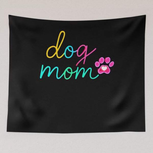 Item preview, Dog Mom Neon Script with Paw Accent designed and sold by SiarheiYur.