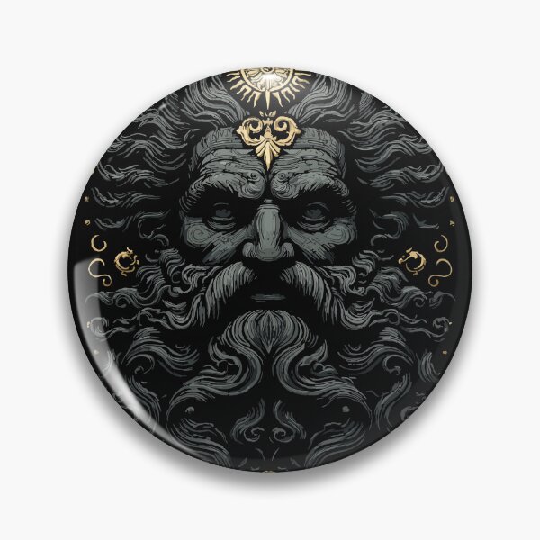 Item preview, Dark wise man with rich beard. Black and gold 127sm designed and sold by 127sm.