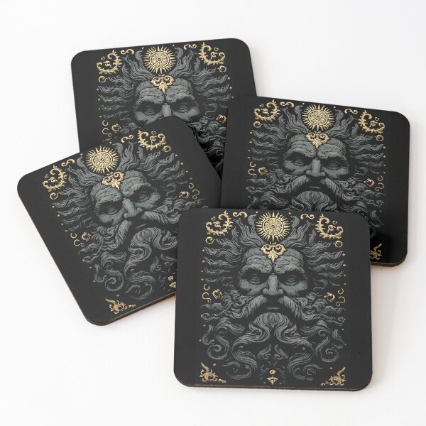 Item preview, Dark wise man with rich beard. Black and gold 127sm designed and sold by 127sm.