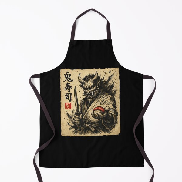 Item preview, Oni Samurai Sushi Ink Wash Japanese Art designed and sold by SiarheiYur.