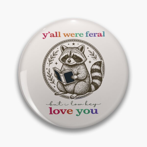 Item preview, Y'all were Feral But I Low Key Love You Raccoon Groovy Teacher designed and sold by gear-posters.