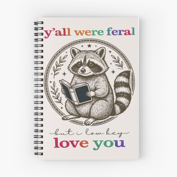 Item preview, Y'all were Feral But I Low Key Love You Raccoon Groovy Teacher designed and sold by gear-posters.