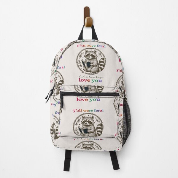 Item preview, Y'all were Feral But I Low Key Love You Raccoon Groovy Teacher designed and sold by gear-posters.