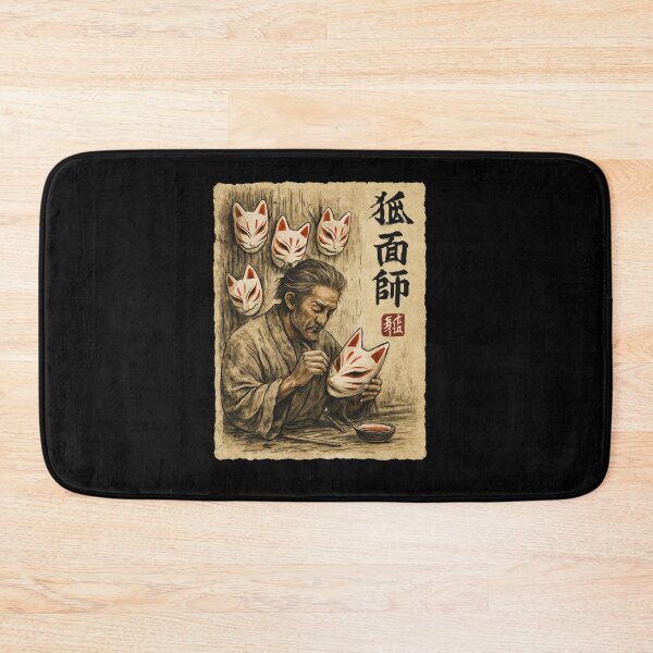 Item preview, Kitsune Mask Artisan Japanese Vintage Art designed and sold by SiarheiYur.