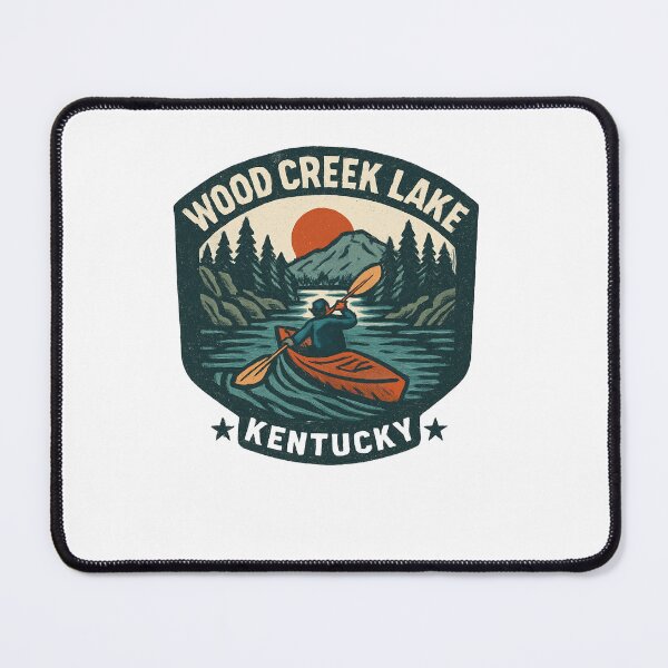 Item preview, Wood Creek Lake Kentucky Kayak Sunset Scene designed and sold by SiarheiYur.