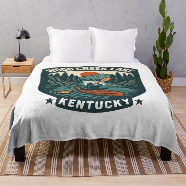 Item preview, Wood Creek Lake Kentucky Kayak Sunset Scene designed and sold by SiarheiYur.