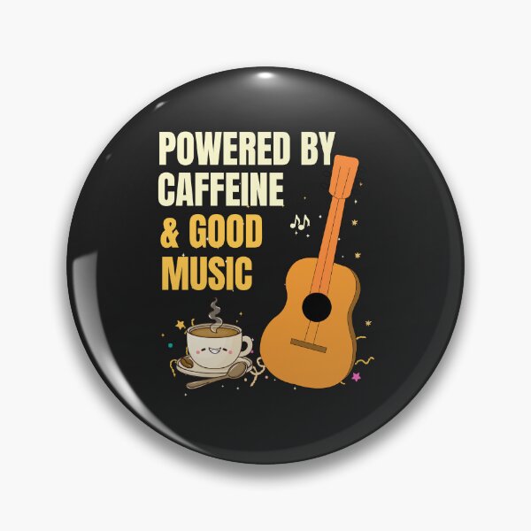 Item preview, Powered By Caffeine And Good Music Funny Coffee Music Design designed and sold by Joyful-Pixel.