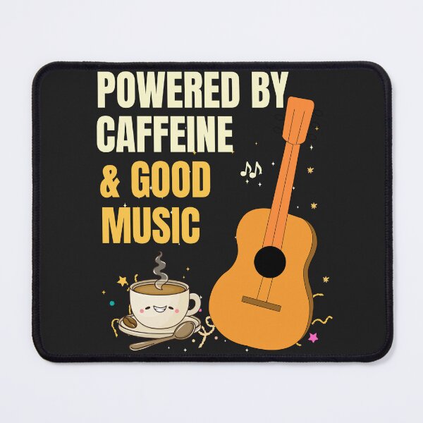 Item preview, Powered By Caffeine And Good Music Funny Coffee Music Design designed and sold by Joyful-Pixel.