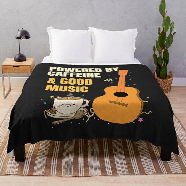 Item preview, Powered By Caffeine And Good Music Funny Coffee Music Design designed and sold by Joyful-Pixel.