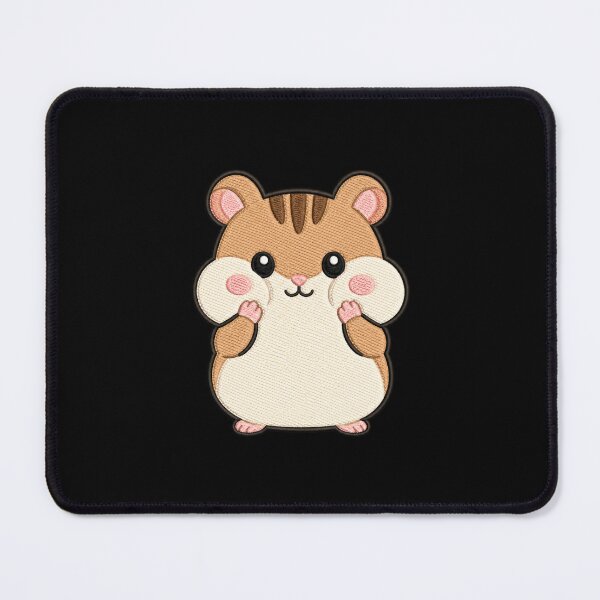 Item preview, Cute Kawaii Hamster Holding Cheeks – Funny Chubby Hamster | Minimal Embroidery Style designed and sold by ColorSplash123.