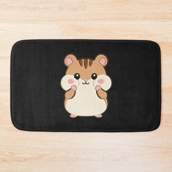 Item preview, Cute Kawaii Hamster Holding Cheeks – Funny Chubby Hamster | Minimal Embroidery Style designed and sold by ColorSplash123.