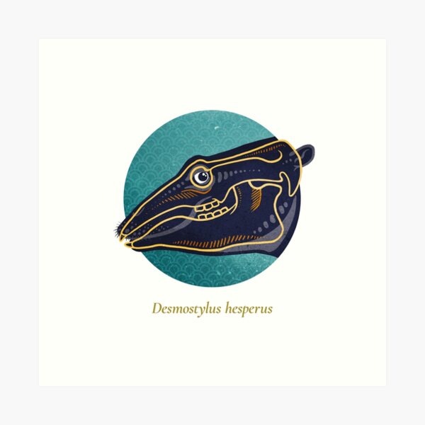 The Circles of Life: Desmostylus hesperus Art Print