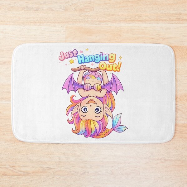 Item preview, Just Hanging Out Essential T-Shirt Bat Mermaid Cute designed and sold by SoftSproutstu.
