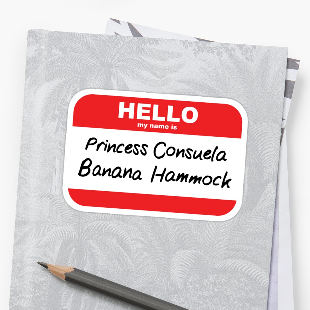 Download "Princess Consuela Banana Hammock Friends Name Tag ...