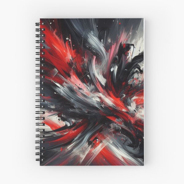 Item preview, Dynamic Crimson Burst Abstract Painting designed and sold by Dogandesighn.