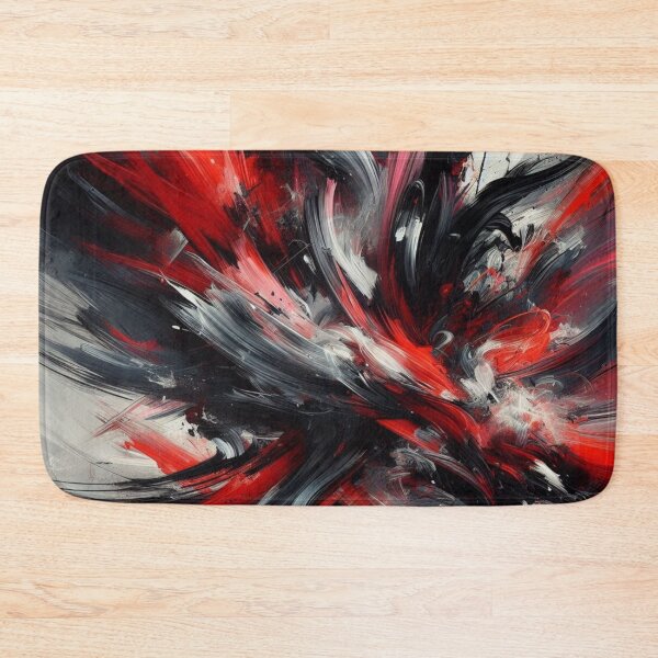 Item preview, Dynamic Crimson Burst Abstract Painting designed and sold by Dogandesighn.
