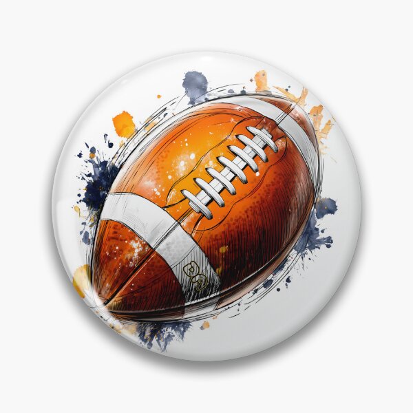 Item preview, Dynamic American Football Watercolor Splash Artistic Illustration designed and sold by DesignArtist.ia.