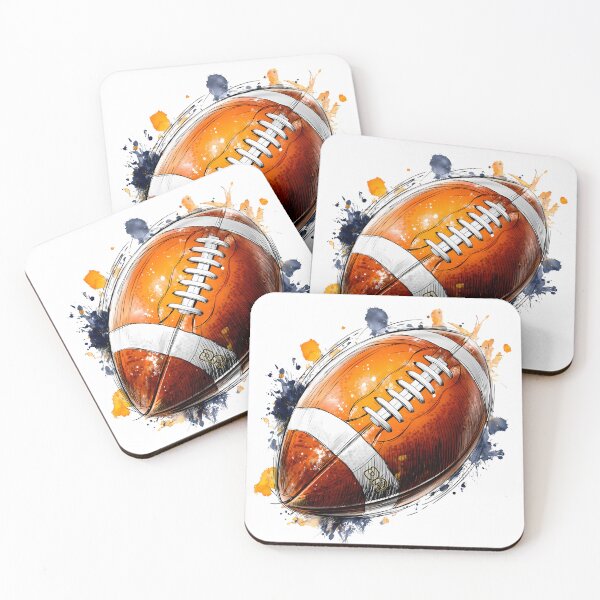 Item preview, Dynamic American Football Watercolor Splash Artistic Illustration designed and sold by DesignArtist.ia.