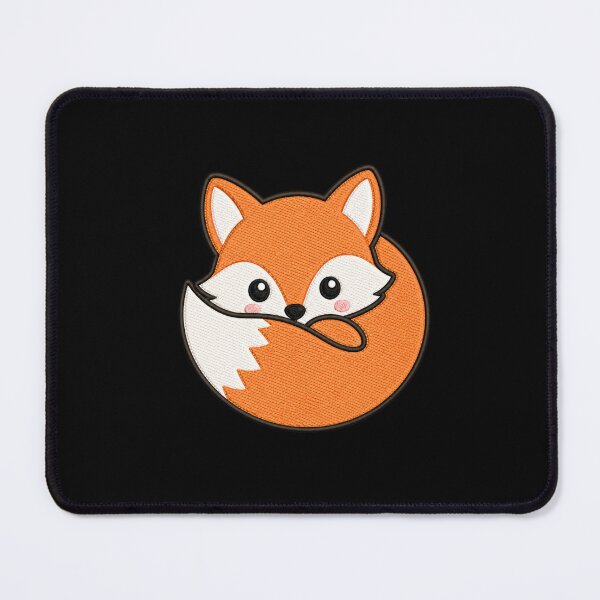 Item preview, Cute Kawaii Fox Curled Sleeping – Fluffy Tail Fox | Minimal Embroidery Style designed and sold by ColorSplash123.