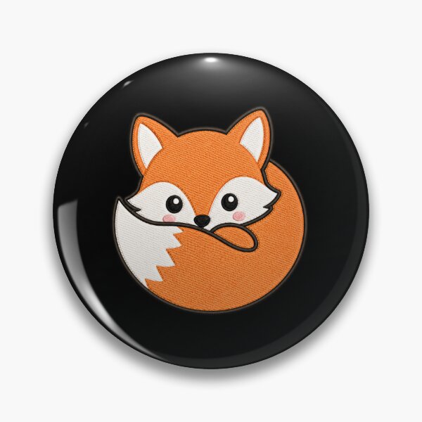 Item preview, Cute Kawaii Fox Curled Sleeping – Fluffy Tail Fox | Minimal Embroidery Style designed and sold by ColorSplash123.