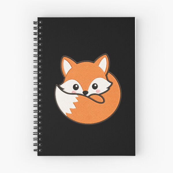 Item preview, Cute Kawaii Fox Curled Sleeping – Fluffy Tail Fox | Minimal Embroidery Style designed and sold by ColorSplash123.