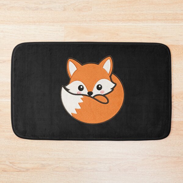 Item preview, Cute Kawaii Fox Curled Sleeping – Fluffy Tail Fox | Minimal Embroidery Style designed and sold by ColorSplash123.