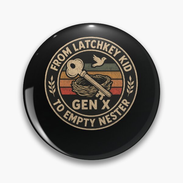 Item preview, Gen X Empty Nester Vintage Key Nest Badge designed and sold by SiarheiYur.