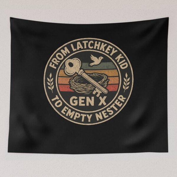 Item preview, Gen X Empty Nester Vintage Key Nest Badge designed and sold by SiarheiYur.