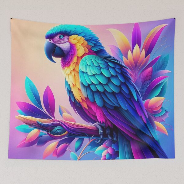 Item preview, Colorful Parrot – Vibrant Tropical Art designed and sold by Dogandesighn.