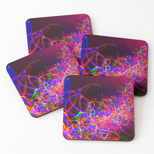 Item preview, Electric Love vibrant colourful fairy light trails - by heidiannemorris  designed and sold by FOLK ART FUSION by heidiannemorris.