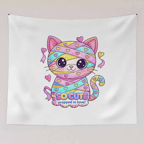 Item preview, Cute Wrapped Cat Essential T-Shirt Kawaii Kitty designed and sold by SoftSproutstu.