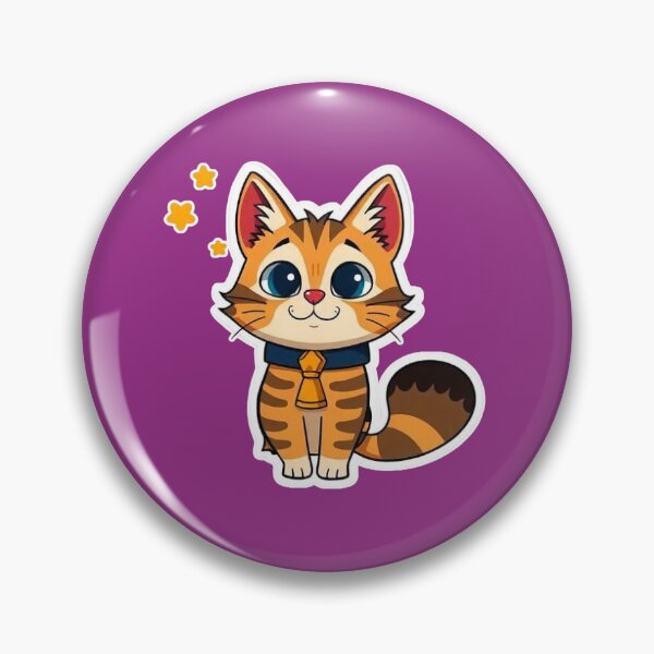Item preview, Adorable Kawaii Orange Tabby Cat Sticker – Cute Kitty with Tie designed and sold by Flaynner's Forge .